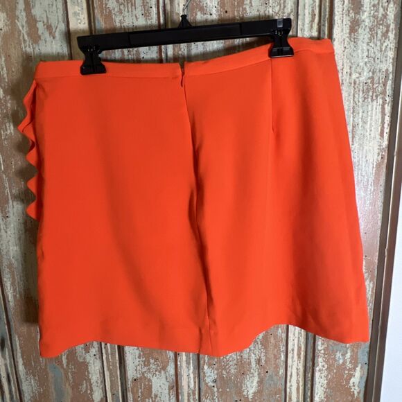 Victoria Beckham for Target Orange Scallop Pocket Stretch Knit Mini Skirt L - Picture 4 of 8